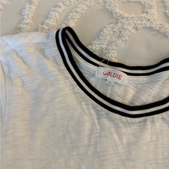 Goldie Classic White Tee with Black Trim - Picture 4 of 8